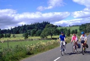 4 nights Cycling the 4 Abbeys route in the borders of Scotland. Riding through beautiful countryside