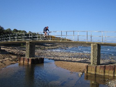 5 nights Cycling North England Newcastle Berwick 
Crossing the river without getting wet