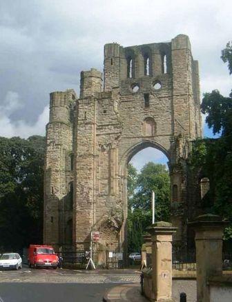 4 nights cycling the 4 Abbeys route in the borders of Scotland. The front of Kelso Abbey