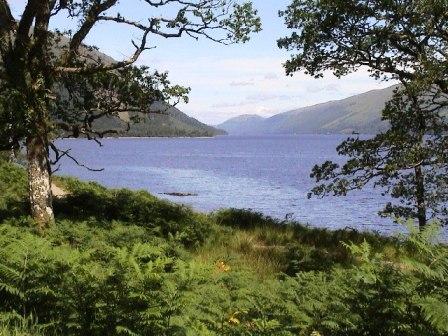 5 night Bike Tour from Fort William to Inverness Scotland. View over Loch Lochy
